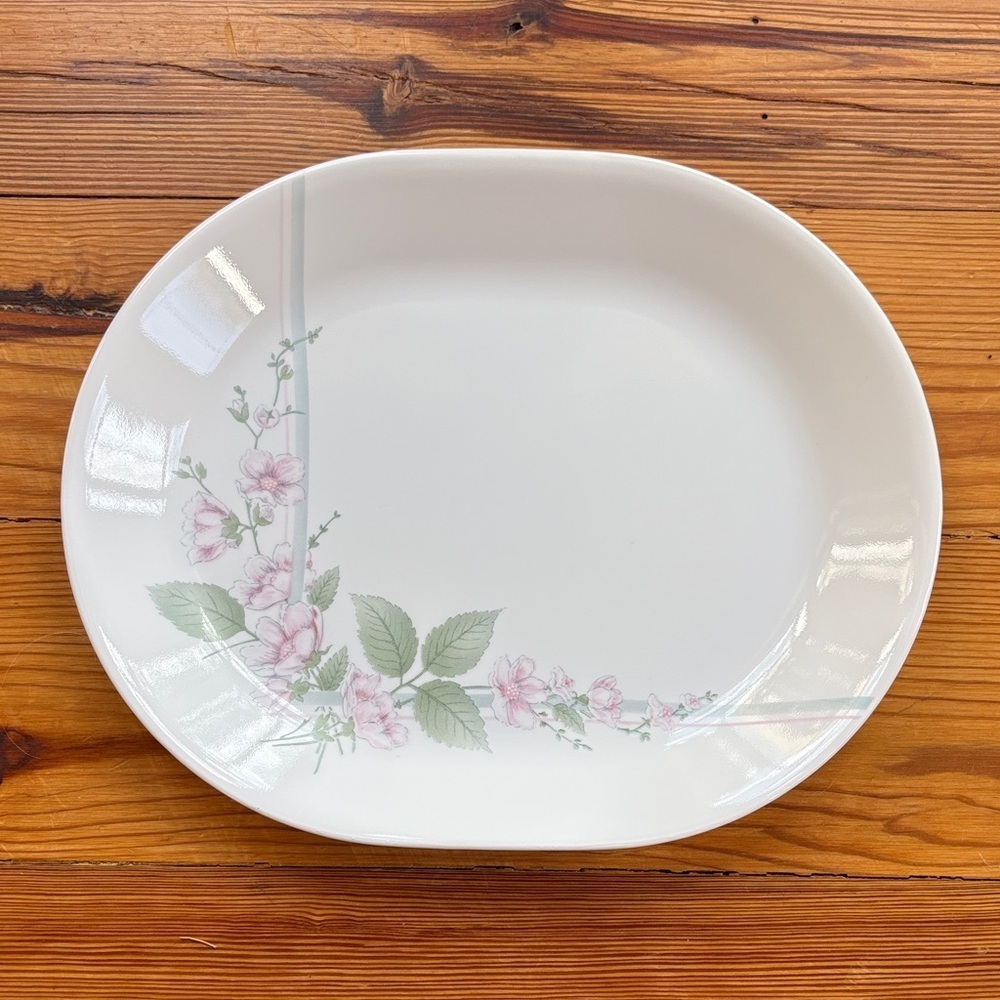 Vintage Large 12 Inch Serving Piece Corning Corelle Platter Pattern "Veranda"